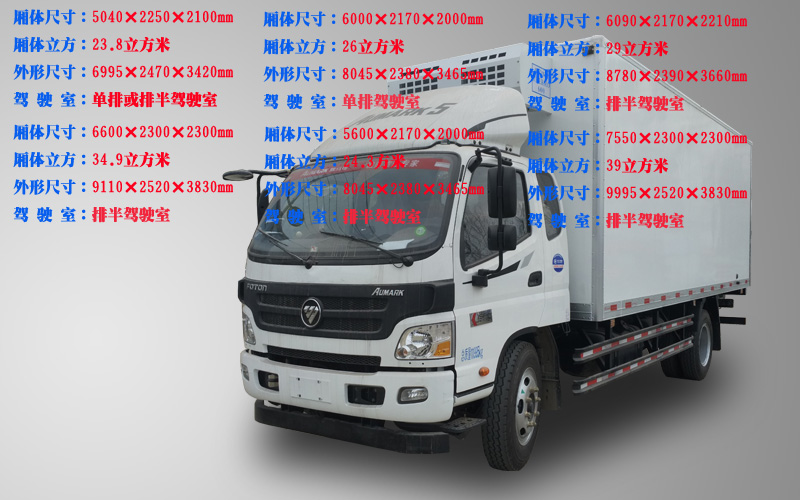 欧马可5.2~7.5米冷藏车